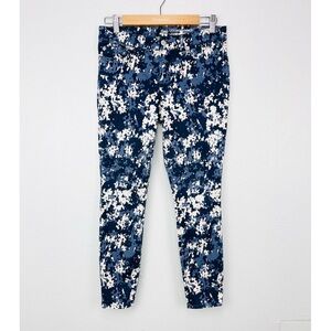 Gap Blue Floral Camo Skinny Denim Pants